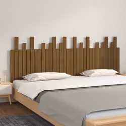 vidaXL Tête de lit murale Marron miel 204x3x80 cm Bois massif de pin