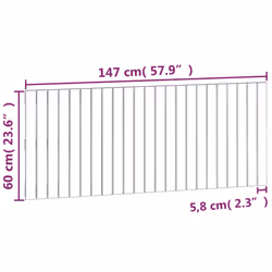 VidaXL 824844 tête de lit et pied de lit Blanc - Vue supplémentaire 8