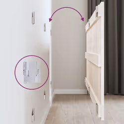 VidaXL 824859 tête de lit et pied de lit Blanc - Vue supplémentaire 6