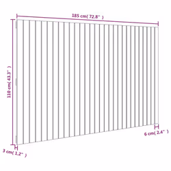 VidaXL 824864 tête de lit et pied de lit Blanc - Vue supplémentaire 8
