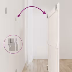 VidaXL 824884 tête de lit et pied de lit Blanc - Vue supplémentaire 6
