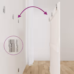 VidaXL 824889 tête de lit et pied de lit Blanc - Vue supplémentaire 6