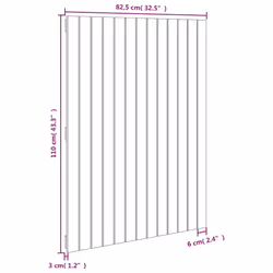 VidaXL 824890 tête de lit et pied de lit Gris - Vue supplémentaire 8