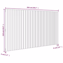 VidaXL 824929 tête de lit et pied de lit Blanc - Vue supplémentaire 8