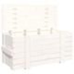 vidaXL Boîte de rangement Blanc 91x40,5x42 cm Bois massif de pin