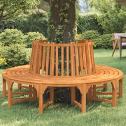 Enrichissez votre arbre préféré et profitez d'une canopée naturelle d'ombre avec ce banc de tour d'arbre rond en bois ! Matér ...