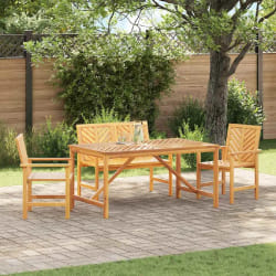 vidaXL Ensemble de salle à manger pour jardin 4 pcs Marron