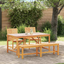 vidaXL Ensemble de salle à manger pour jardin 4 pcs Marron