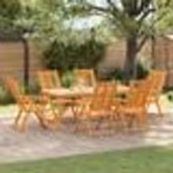 vidaXL Ensemble de Salle à Manger de Jardin 7 Pièces en Bois Massif d'Acacia