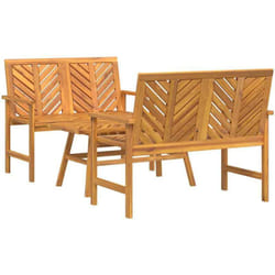 Ensemble De Salon De Jardin 2 Pcs Marron Bois D'Acacia Massif Vidaxl