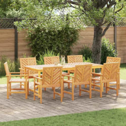 vidaXL Chaises de jardin 8 pcs Marron 59 x 62.5 x 89 cm