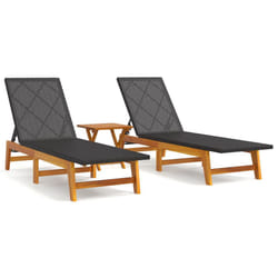 VidaXL 3154402 chaise d'extérieur Terrace Bois d'acacia Noir, Marron