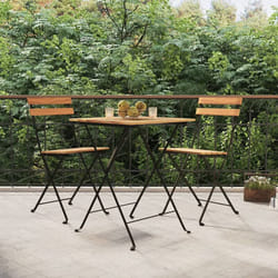 Vidaxl - Chaises de bistrot pliantes 2 pcs Bois de teck solide et acier