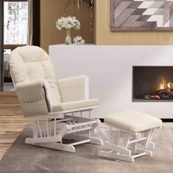 Détendez-vous et profitez de votre temps libre dans cette élégante chaise berçante avec repose-pied ! Fonction de glissement ...