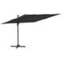 vidaXL Parasol déporté avec mât en aluminium Noir 400x300 cm parasol de jardin parasol déporté parasol dextérieur 319920