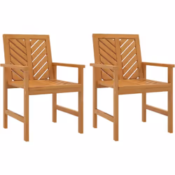 Ces chaises à dîner de jardin avec des lattes à motif à chevrons sont un supplément parfait à votre jardin et à votre terrass ...