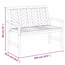 VidaXL 362235 banc de jardin Bois d'acacia - Vue supplémentaire 7