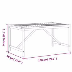 VidaXL 362241 table de jardin - Vue supplémentaire 7