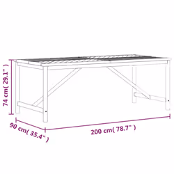 VidaXL 362242 table de jardin - Vue supplémentaire 7