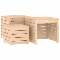 Cet ensemble de boîtes de jardin vous offre beaucoup d'espace pour ranger vos outils et autres utilitaires. Bois de pin massi ...
