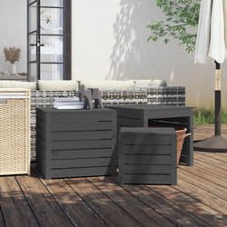 Vidaxl - Ensemble de boîtes de jardin 3 pcs gris bois de pin massif