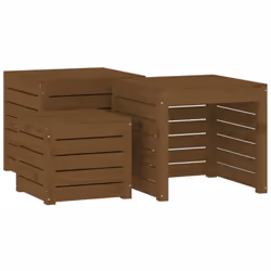 Cet ensemble de boîtes de jardin vous offre beaucoup d'espace pour ranger vos outils et autres utilitaires. Bois de pin massi ...