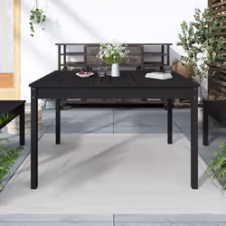 VidaXL 823973 table de jardin Noir