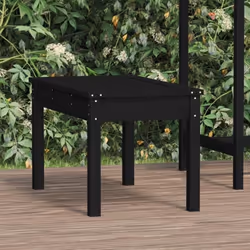 vidaXL Banc de jardin noir 80x44x45 cm bois massif de pin