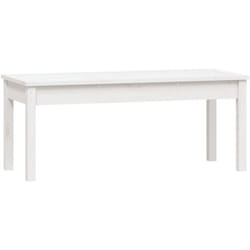 Banc de jardin blanc 109x44x45 cm bois massif de pin Vidaxl