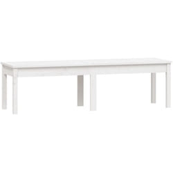Banc de jardin à 2 places blanc 159,5x44x45 cm bois massif pin Vidaxl