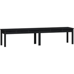 Vidaxl - Banc de jardin à 2 places noir 203,5x44x45cm bois massif de pin