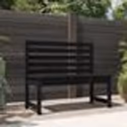 vidaXL Banc de jardin noir 109 cm bois massif de pin