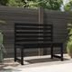 vidaXL Banc de jardin noir 109 cm bois massif de pin