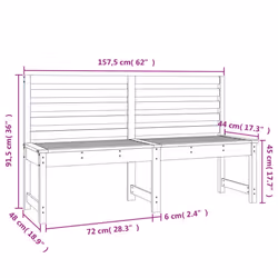 VidaXL 824041 banc de jardin Bois - Vue supplémentaire 7