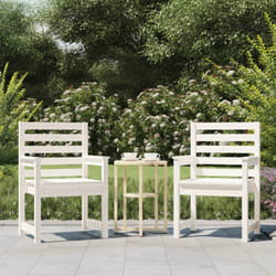 Vidaxl - Chaises de jardin lot de 2 blanc 60x48x91 cm bois massif de pin