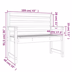 VidaXL 824065 banc de jardin Bois - Vue supplémentaire 7