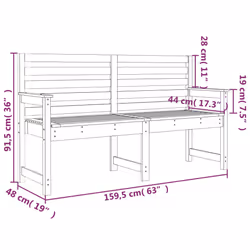 VidaXL 824068 banc de jardin Bois - Vue supplémentaire 7