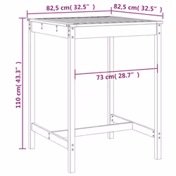 VidaXL 824083 table de jardin - Vue supplémentaire 7