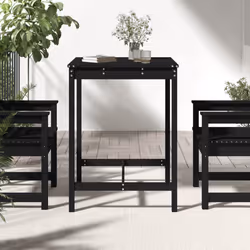 VidaXL 824085 table de jardin Noir