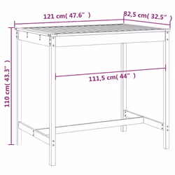 VidaXL 824091 table de jardin Marron - Vue supplémentaire 7
