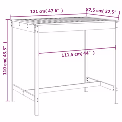 VidaXL 824097 table de jardin - Vue supplémentaire 7