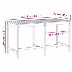 VidaXL 824104 table de jardin - Vue supplémentaire 7