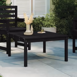 vidaXL Table de jardin noir 82,5x82,5x45 cm bois massif de pin
