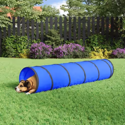 vidaXL Tunnel pour chien bleu Ø 40x200 cm polyester