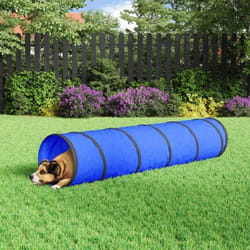 vidaXL Tunnel pour chien bleu Ø 40x200 cm polyester