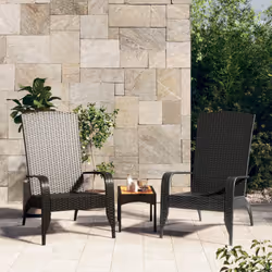 VidaXL 319694 chaise d'extérieur Terrace Siège rembourré Polyuréthane, Acier Noir