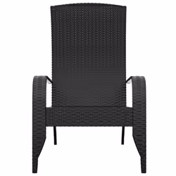 VidaXL 319694 chaise d'extérieur Terrace Siège rembourré Polyuréthane, Acier Noir