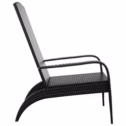 VidaXL 319694 chaise d'extérieur Terrace Siège rembourré Polyuréthane, Acier Noir - Vue supplémentaire 4