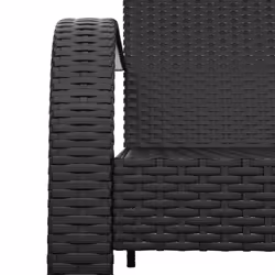 VidaXL 319694 chaise d'extérieur Terrace Siège rembourré Polyuréthane, Acier Noir - Vue supplémentaire 6
