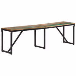 Ce banc en bois de style industriel dégage un charme unique et est un supplément intemporel à votre maison. Bois de récupérat ...